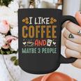 Coffee & Introvert Humor Tee Quote Cute Font Graphic Print Coffee Mug
