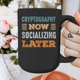 Cryptography Now Minimal Socializing Introvert Vintage Graphic Print Coffee Mug Cryptography Now Minimal Socializing Introvert Vintage Graphic Print Coffee Mug