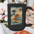 Dachshund Doxie Japanese Kanagawa Wave Surfing Japan Mom Dad Graphic Print Coffee Mug