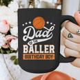 Dad Of The Baller Birthday Boy Basketball Themed Party Graphic Print Coffee Mug