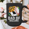 Dad Of Ballers Baseball Soccer Basketball Dad Graphic Print Coffee Mug