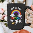 Dad Of The Birthday Girl Rainbow B-Day Matching Family Graphic Print Coffee Mug