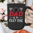 Dad Of The Fast One 1st Birthday Racing Car Family Graphic Print Coffee Mug