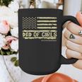 Dad Of Girls Outnumbered US Flag Father's Day Daughter Dad Graphic Print Coffee Mug