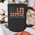 Dad Protector Hero Legend USA Flag Dad Father's Day Graphic Print Coffee Mug