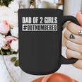Dad Shirt Dad Of 2 Girls Outnumbered For Men Awesome Graphic Print Coffee Mug