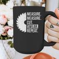 Dad Shirt Measure Cut Swear Handyman Father Day Tshirt Graphic Print Coffee Mug