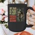 My Dad Is A Soldier Hero Proud Army Son US Military Graphic Print Coffee Mug