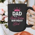 Dad Of The Sweet Sixteen Birthday Girl 16th Pink Crown Graphic Print Coffee Mug