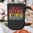 In My Defense i Was Left Unsupervised Introvert Graphic Print Coffee Mug In My Defense i Was Left Unsupervised Introvert Graphic Print Coffee Mug