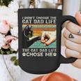 I Didn't Choose The Cat Dad Life Funny Cat Lovers Vintage Graphic Print Coffee Mug