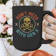 Don't Mess With Gen X Vintage Grunge Skull 80s Nostalgia Graphic Print Coffee Mug