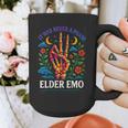Elder Emo Nostalgia Skeleton Hand Graphic Print Coffee Mug