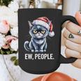 Ew People Christmas Cat Santa Hat Dad Introvert Graphic Print Coffee Mug Ew People Christmas Cat Santa Hat Dad Introvert Graphic Print Coffee Mug
