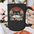 Ew People Retro Cat Vintage Anti Social Introvert Graphic Print Coffee Mug Ew People Retro Cat Vintage Anti Social Introvert Graphic Print Coffee Mug