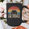 Ew People Retro Vintage Anti Social Cat Introvert Graphic Print Coffee Mug