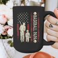 Father's Day Baseball Papa USA Flag Dad Men Baseball Graphic Print Coffee Mug