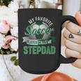 My Favorite Soccer Player Calls Me Stepdad Father's Day Men Graphic Print Coffee Mug