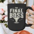 The Final Boss Vintage Rock Bull Fun Tee For Strong Dads Graphic Print Coffee Mug