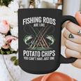 Fishing Rods Are Like Potato Chips Dad Fisherman Graphic Print Coffee Mug