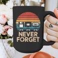 Floppy VHS Cassette Never Forget Retro 80s 90s Nostalgia Graphic Print Coffee Mug