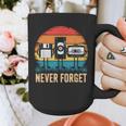 Never Forget Retro 80s 90s Floppy VHS Cassette Nostalgia Graphic Print Coffee Mug
