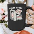 Never Forget VHS Tape Cassette Floppy Disk Nostalgia 80s 90s Graphic Print Coffee Mug