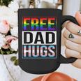 Free Dad Hugs LGBT Gay Pride Month Transgender Rainbow Flag Graphic Print Coffee Mug