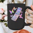 Frutiger Aero Y2K Chrome Phone Butterfly Graphic Print Coffee Mug