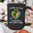 Fun Heart Puzzle Shirts Dad Autism Awareness Family Support Graphic Print Coffee Mug