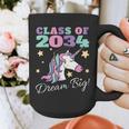 Girls Class Of 2034 Magical Unicorn Graduation Cap Graphic Print Coffee Mug