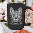 Glitch Weird Cat Kitten Optical Illusion Cat Mom Dad Graphic Print Coffee Mug