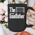 The Goalfather Dad Soccer Goalkeeper Goalie Coach Footballer Graphic Print Coffee Mug