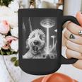 Goldendoodle Alien UFO Taking a Selfie Dog Mom Dad Graphic Print Coffee Mug