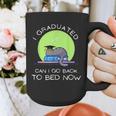 I Graduated Can I Go Back To Bed Now Cat Graduation For Men Women Girls Kids Graphic Print Coffee Mug