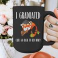 I Graduated Can I Go Back To Bed Sleepy Red Panda Graduation Graphic Print Coffee Mug