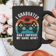 I Graduated Can I Unpause My Game Now Retro Graduation Graphic Print Coffee Mug