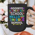 Graduation Shirt For 5th Grader Goodbye Hello Middle School Graphic Print Coffee Mug