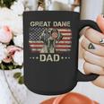 Great Dane Dad Dog Lovers American Flag 4th Of July Graphic Print Coffee Mug