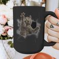 Grey Cat Torn Cloth Cat Dad Cat Mom Cat Lover Graphic Print Coffee Mug