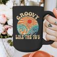 Groovy Like The 70s Aesthetic Nostalgia 1970's Retro Graphic Print Coffee Mug