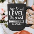 High School Level Unlocked Gamer Graduation Apparel Graphic Print Coffee Mug