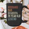 Husband Dad Grandpa 70 Year Old Legend 70th Birthday Graphic Print Coffee Mug