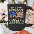 I'm A Dad Papa And Veteran Retro Dad Papa Grandpa Graphic Print Coffee Mug