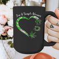 I'm A Simples Woman Loves Weed Coffee And Dog Dad Mom Graphic Print Coffee Mug