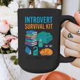 Introvert Book Lover Introvert Survival Kit Graphic Print Coffee Mug