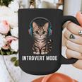 Introvert Mode Cat With Headphones Kitten Lover Graphic Print Coffee Mug Introvert Mode Cat With Headphones Kitten Lover Graphic Print Coffee Mug