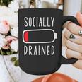 Introvert Socially Drained Battery Graphic Print Coffee Mug Introvert Socially Drained Battery Graphic Print Coffee Mug
