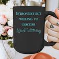 Introvert But Willing To Discuss Hand Lettering Graphic Print Coffee Mug Introvert But Willing To Discuss Hand Lettering Graphic Print Coffee Mug