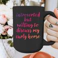 Introverted Willing To Discuss Curly Horse Introvert Graphic Print Coffee Mug